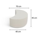 Ver imagem 3 de Puff para Sala de Estar 40cm X 50cm Linho Branco
