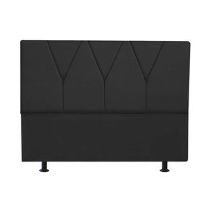 Cabeceira Estofada Solteiro 110CM Jade Suede Preto - D A DECOR D&A Decor
