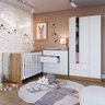 Quarto de Bebê Aconchego Completo III - Branco/Nogal - 1