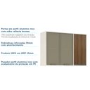 Ver imagem 6 de Armário Aéreo de Cozinha 120 Cm 1 Porta Fechada 2 Portas com Vidro Reflecta Linea Luciane Móveis