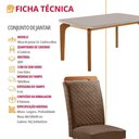 Ver imagem 3 de Mesa de Jantar Liz 6 Lugares Retangular MDF com Vidro 180cm Off White Moderna