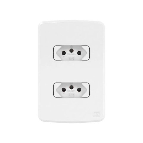 2 Tomada 2p+t 20a/250v Placa 4x2 Compose Branca Weg