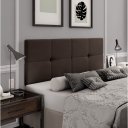 Ver imagem 1 de Painel Cama Box Suspensa Bruna Marrom 1.40