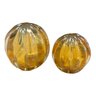 Kit com 3 Esferas Murano Âmbar - Tamanhos P, M e G - 3