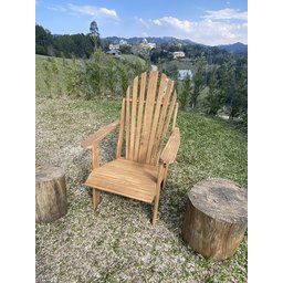 Cadeira Pavao Adirondack Pinus com Stain Osmocolor e Verniz - Stain Incolor - Natural - 7
