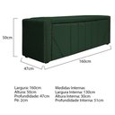 Ver imagem 5 de Calçadeira Baú Queen 160 Cm Para Cama Box Suede Verde