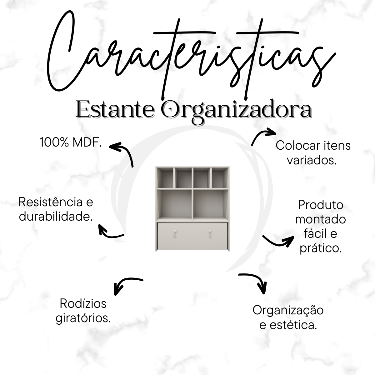 Estante Nicho Organizador de Brinquedos Infantil em Mdf Plancasa:branco Tx - 9