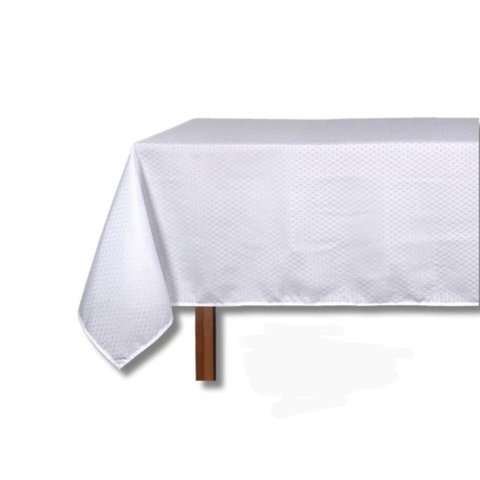 Toalha Mesa Limpa Facil Jacquard Branca Regina Quadrada 1,80 Argivai