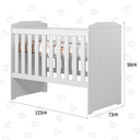 Ver imagem 6 de Berço Americano 3 em 1 para Colchão 70x130cm com Grade