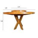 Ver imagem 6 de Mesa Redonda Michigan 140cm marchetada Madeira Peroba Rosa