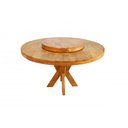 Ver imagem 1 de Mesa Redonda Michigan 140cm marchetada Madeira Peroba Rosa