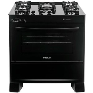 Fogão de Piso Fgvng510pt Neo Glass com 5 Bocas Suggar