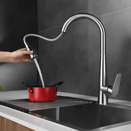 Torneira Cozinha Monocomando Gourmet Flexivel Aço Inox Cor Cromado Hidrauarte - Hmg01c - 5