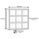 Ver imagem 6 de Nicho de Parede Porta Toalha Para Salão Barbearia 9 Divisões Preto - AJL Móveis