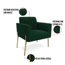 Ver imagem 4 de Namoradeira e 2 Poltronas Pé Ferro Dourado Marisa Bouclê Verde D03 - D’Rossi
