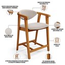 Ver imagem 4 de Kit 04 Banquetas Baixa para Cozinha Sala Jantar Bancada Cecília L02 Bouclê Creme - Lyam Decor