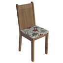 Ver imagem 7 de Conjunto Sala de Jantar Mesa Tampo de Madeira 4 Cadeiras Rustic/hibiscos Marilyn Madesa