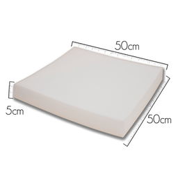 Espuma sob Medida D33- Assento Cadeira Sofá - 50x50x5 -firme:chumbo/branco - 2