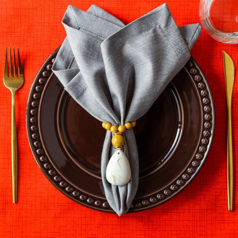 Kit Jogo Americano 4 Lugares Mesa Posta Cor Coral 45x36cm:coral