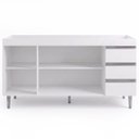 Ver imagem 5 de Balcão Gabinete de Pia sem Tampo 160cm 3 Portas 3 Gavetas Andréia - AJL Móveis - Branco