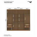 Ver imagem 3 de Guarda Roupa Casal 8 Portas 4 Gavetas Master New c/ Espelho Cinamomo/Areia