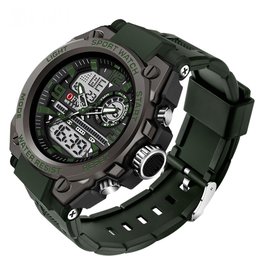 Relógio Digital Estilo G Masculino Esportivo Militar Verde - 1