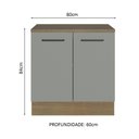 Ver imagem 4 de Balcão Multiuso 80cm 2 Portas Agata Madesa