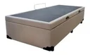 Ver imagem 1 de Cama Box Baú Solteirao King Sintético Bege com 203x96x44cm