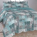 Ver imagem 1 de Colcha Cobre Leito Ultrassonic Dupla Face Estampada Casal 220x240cm - Jacareí Petróleo