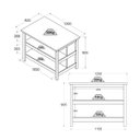 Ver imagem 4 de Ilha Cozinha Ditália 2 Prateleiras Preto CD-1019