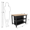 Ver imagem 6 de Ilha Cozinha Ditália 2 Prateleiras Preto CD-1019