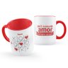 Caneca Jogo da Velha do Amor Namorados O amor Sempre Vence:Vermelho - 1