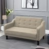 Sofá Pequeno Namoradeira Decorativa Sala de Estar Anita Amo Móveis: Bege claro - 1
