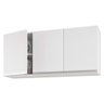 Armário de Parede Área de Serviço e Lavanderia 120cm com 03 Portas 100% MDF Branco - Desk Design Lux - 1