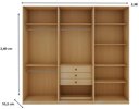 Ver imagem 4 de Guarda Roupa 6 Portas 3 Gavetas Nero Infinity Savana