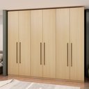 Ver imagem 1 de Guarda Roupa 6 Portas 3 Gavetas Nero Infinity Savana