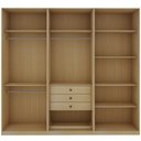 Ver imagem 3 de Guarda Roupa 6 Portas 3 Gavetas Nero Infinity Savana