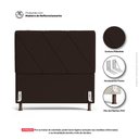Ver imagem 3 de Cabeceira Cama Box Solteiro Mel 90cm com Frame Sintético Marrom - Abmaza