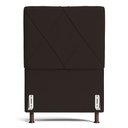 Ver imagem 2 de Cabeceira Cama Box Solteiro Mel 90cm com Frame Sintético Marrom - Abmaza