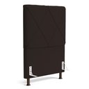 Ver imagem 1 de Cabeceira Cama Box Solteiro Mel 90cm com Frame Sintético Marrom - Abmaza