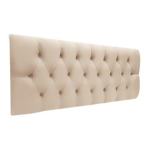Cabeceira Box Shop Paris Casal 1,40m Painel Em Corino Bege