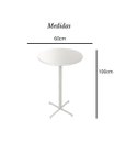 Ver imagem 3 de Mesa Alta Bistrô Redonda 100x60cm Dourada Tampo Vidro Industrial Don Castro Decor Industrial Premium