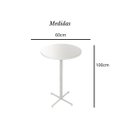 Ver imagem 3 de Mesa Alta Bistrô Redonda 100x60cm Dourada Tampo Vidro Industrial Don Castro Decor Industrial Premium