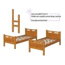 Ver imagem 2 de Beliche Jaspe com Escada e Proteção Lateral para Quarto Juvenil Criança e Adolescente - Nature