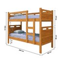 Ver imagem 4 de Beliche Jaspe com Escada e Proteção Lateral para Quarto Juvenil Criança e Adolescente - Nature