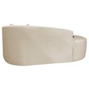 Ver imagem 4 de Recamier Curvo Orgânico 180cm 3 Lugares Lado Esquerdo para Sala de Estar Bouclé Londres Bege