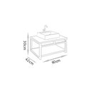 Ver imagem 2 de Balcão Armário para Banheiro Atenas 60cm Suspenso - Fabribam Gabinetes