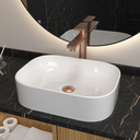 Ver imagem 5 de Cuba de Apoio para Banheiro em Mármore Sintético Luna Branca