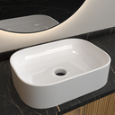 Ver imagem 3 de Cuba de Apoio para Banheiro em Mármore Sintético Luna Branca