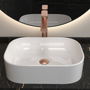 Ver imagem 2 de Cuba de Apoio para Banheiro em Mármore Sintético Luna Branca